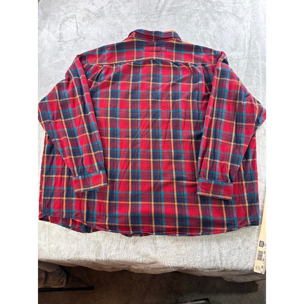 Duluth Trading Co Mens 4XL Plaid Flannel Shirt‎ Relaxed Fit Workwear Heritage - Picture 10 of 11